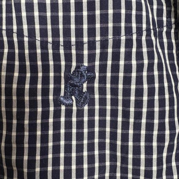 Walt Disney World Blue and White Gingham Embroidered Button Down Size: M - Picture 6 of 7